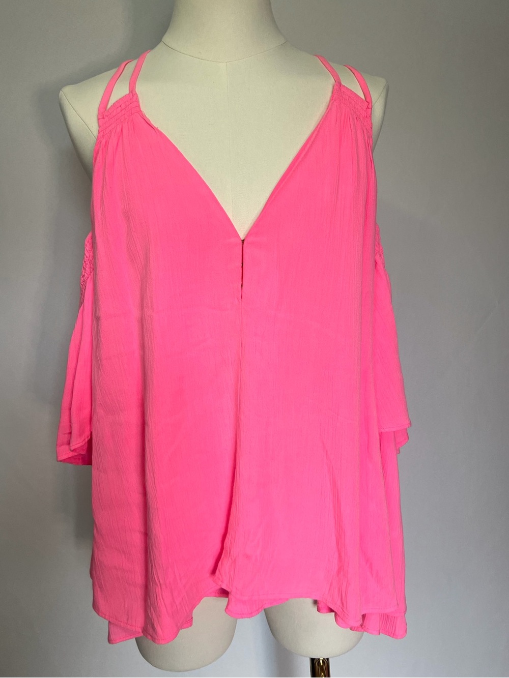 Lilly Pulitzer Bright Pink Flowy Off the Shoulder Top
